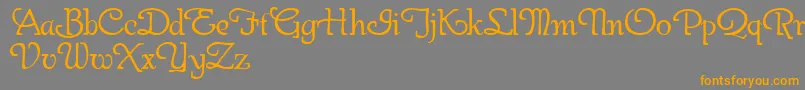GaherisDemo Font – Orange Fonts on Gray Background