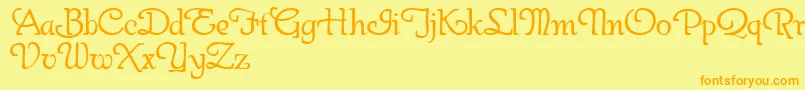 GaherisDemo Font – Orange Fonts on Yellow Background