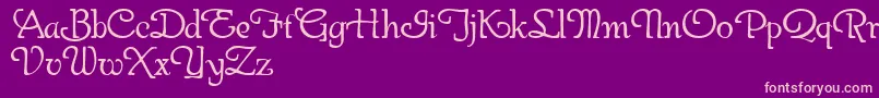 GaherisDemo Font – Pink Fonts on Purple Background