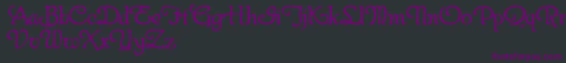 フォントGaherisDemo – 黒い背景に紫のフォント