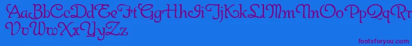 GaherisDemo Font – Purple Fonts on Blue Background