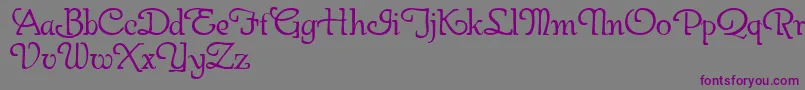 GaherisDemo Font – Purple Fonts on Gray Background