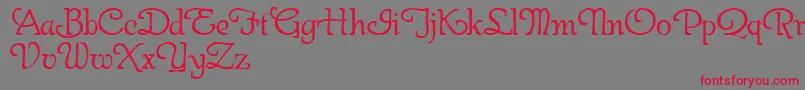 GaherisDemo Font – Red Fonts on Gray Background