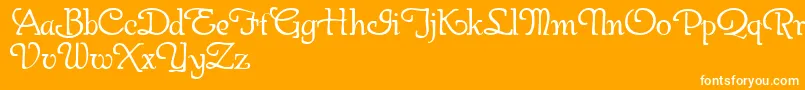 GaherisDemo Font – White Fonts on Orange Background