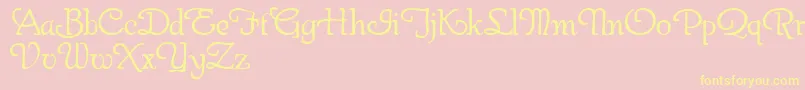 GaherisDemo Font – Yellow Fonts on Pink Background