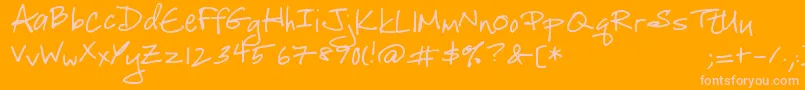 CelebrateTheDay Font – Pink Fonts on Orange Background