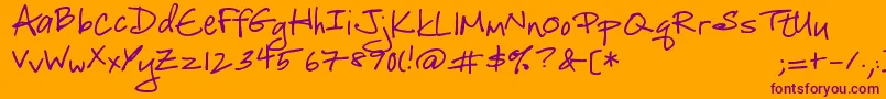 CelebrateTheDay Font – Purple Fonts on Orange Background