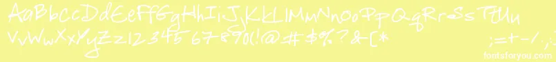CelebrateTheDay Font – White Fonts on Yellow Background