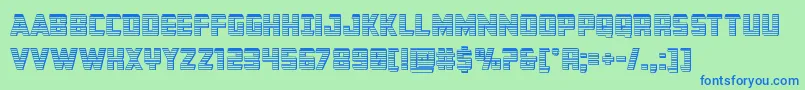 Buchananchrome-fontti – siniset fontit vihreällä taustalla