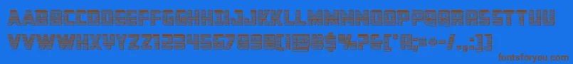 Buchananchrome Font – Brown Fonts on Blue Background