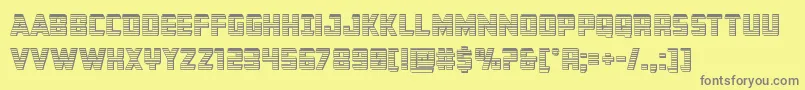 Buchananchrome Font – Gray Fonts on Yellow Background