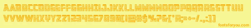 Buchananchrome Font – Orange Fonts on Yellow Background