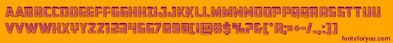 Buchananchrome Font – Purple Fonts on Orange Background