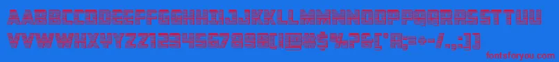 Buchananchrome Font – Red Fonts on Blue Background