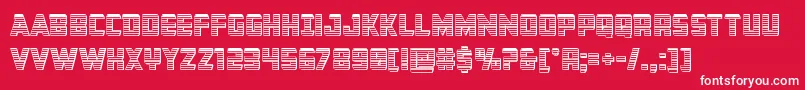 フォントBuchananchrome – 赤い背景に白い文字