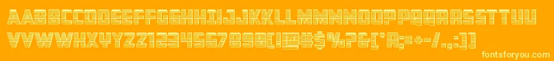 Buchananchrome Font – Yellow Fonts on Orange Background