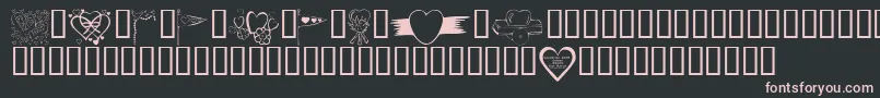 KrValentines2006Nine Font – Pink Fonts on Black Background
