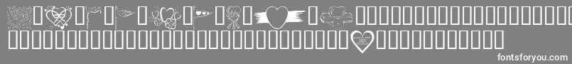 KrValentines2006Nine Font – White Fonts on Gray Background