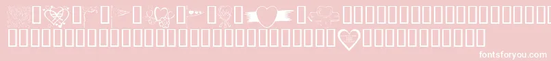 KrValentines2006Nine Font – White Fonts on Pink Background