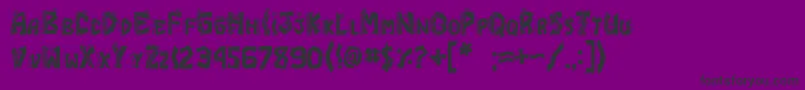 JiChimichanga-Schriftart – Schwarze Schriften auf violettem Hintergrund