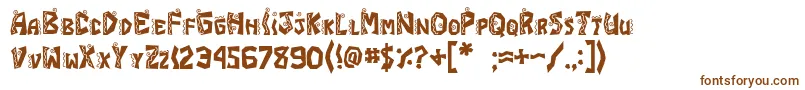 Шрифт JiChimichanga – коричневые шрифты на белом фоне