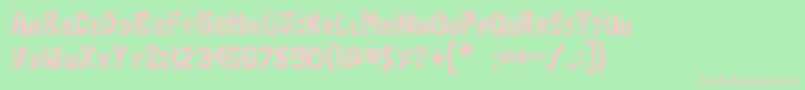 JiChimichanga Font – Pink Fonts on Green Background