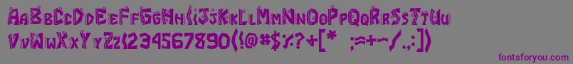 Шрифт JiChimichanga – фиолетовые шрифты на сером фоне