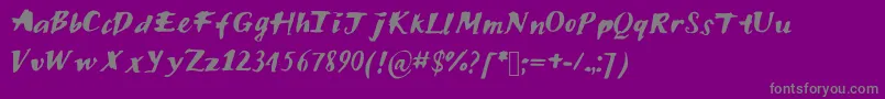 Firstdate Font – Gray Fonts on Purple Background