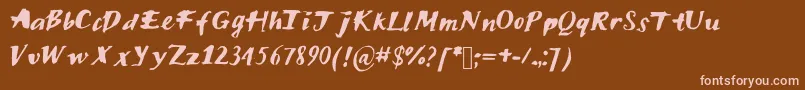 Firstdate Font – Pink Fonts on Brown Background