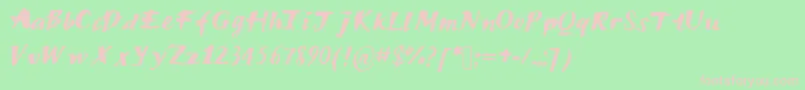 Firstdate Font – Pink Fonts on Green Background