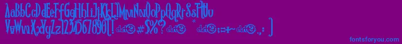 RioFrescataDemo Font – Blue Fonts on Purple Background