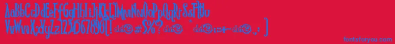 RioFrescataDemo Font – Blue Fonts on Red Background