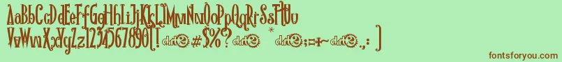 RioFrescataDemo Font – Brown Fonts on Green Background