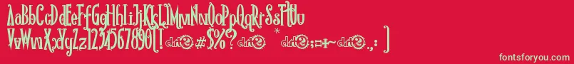 fuente RioFrescataDemo – Fuentes Verdes Sobre Fondo Rojo