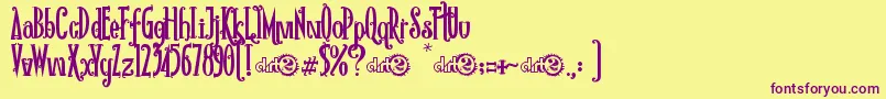 RioFrescataDemo Font – Purple Fonts on Yellow Background