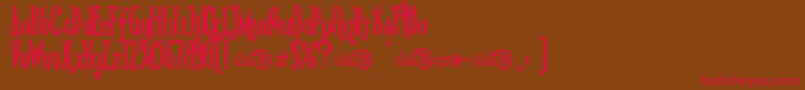 RioFrescataDemo Font – Red Fonts on Brown Background