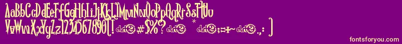 RioFrescataDemo Font – Yellow Fonts on Purple Background