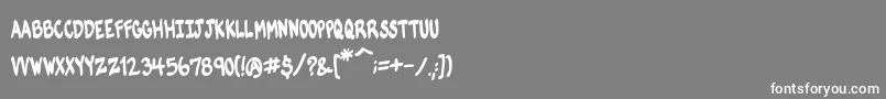 フォントVtcKomikskansOne – 灰色の背景に白い文字