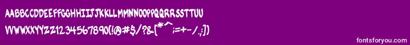 フォントVtcKomikskansOne – 紫の背景に白い文字