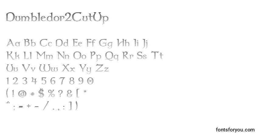 Schriftart Dumbledor2CutUp – Alphabet, Zahlen, spezielle Symbole