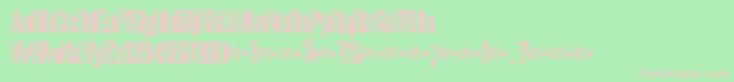 Beyondspace-fontti – vaaleanpunaiset fontit vihreällä taustalla