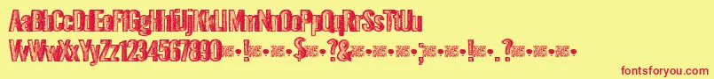 Beyondspace Font – Red Fonts on Yellow Background