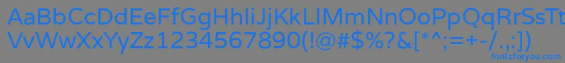 フォントVarelaRegular – 灰色の背景に青い文字