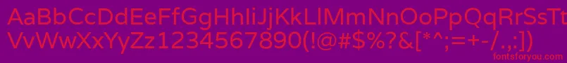 VarelaRegular Font – Red Fonts on Purple Background