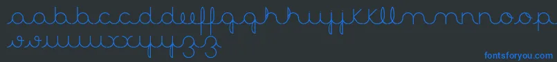Шрифт Aster3 – синие шрифты на чёрном фоне