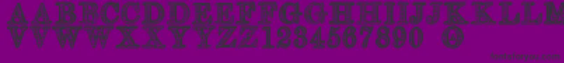 OlderSt Font – Black Fonts on Purple Background