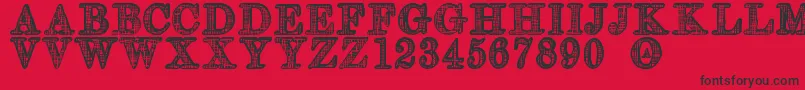 OlderSt Font – Black Fonts on Red Background