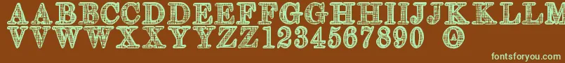 OlderSt Font – Green Fonts on Brown Background