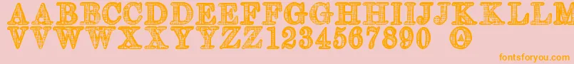 OlderSt Font – Orange Fonts on Pink Background