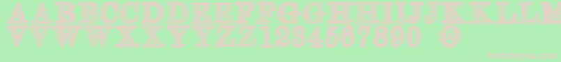 OlderSt Font – Pink Fonts on Green Background